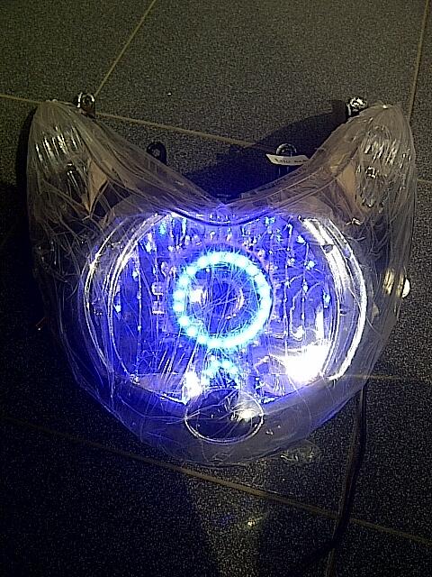 (wts)headlamp+angel eyes-led vario,vario techno/cbs, mio, mio soul, nouvo, new vixion