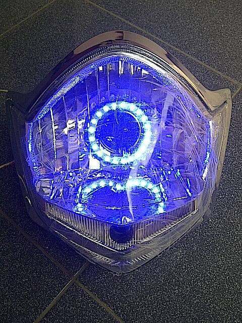 (wts)headlamp+angel eyes-led vario,vario techno/cbs, mio, mio soul, nouvo, new vixion