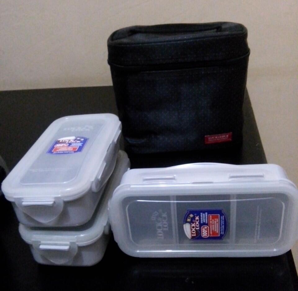 Jual Lock N Lock Lunch Box Mini Dan Slim Lunch Box Glass Food Container Tempat Minum Kaskus 7551