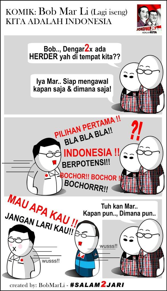 (KOMIK) BOB MAR Li DUKUNG JOKOWI