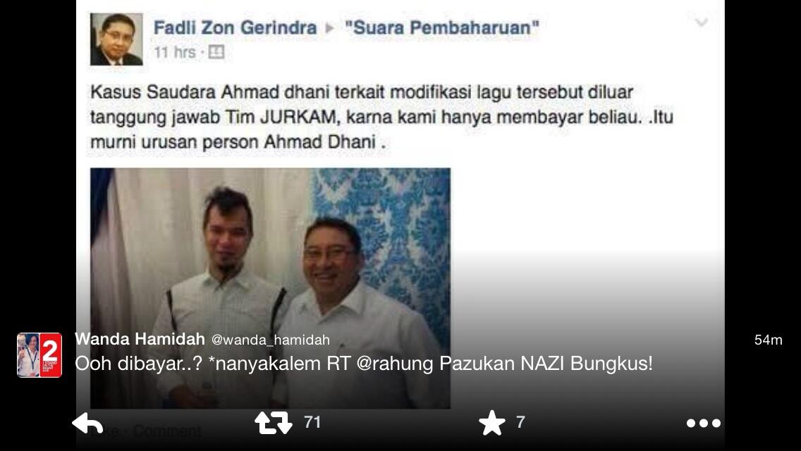 Akhirnya Ketahuan..!! Ahmad Dhani = Panasbung