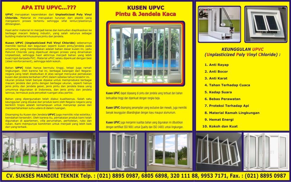 KUSEN PINTU DAN JENDELA PARTISI KACA UPVC RUMAH MINIMALIS MODERN TERBARU