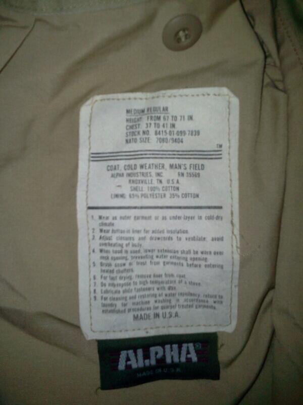 Jaket Army ex-Pasukan NATO