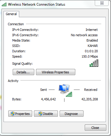 ASK : sinyal wifi modem lemah, modem disamping laptop