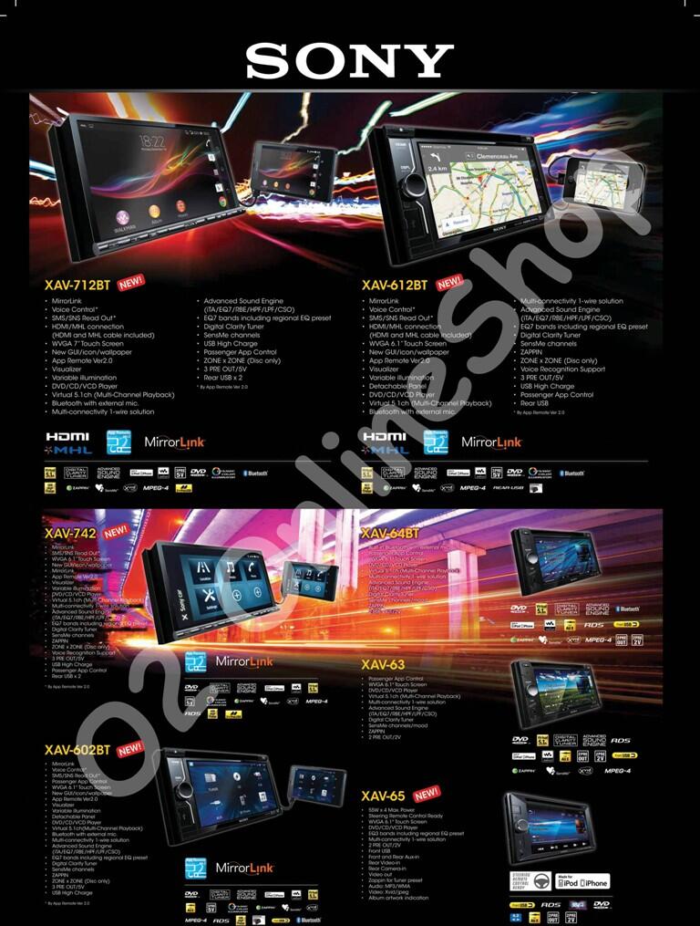 .: Head Unit Single / Double Din / TV Sony Xplod :.