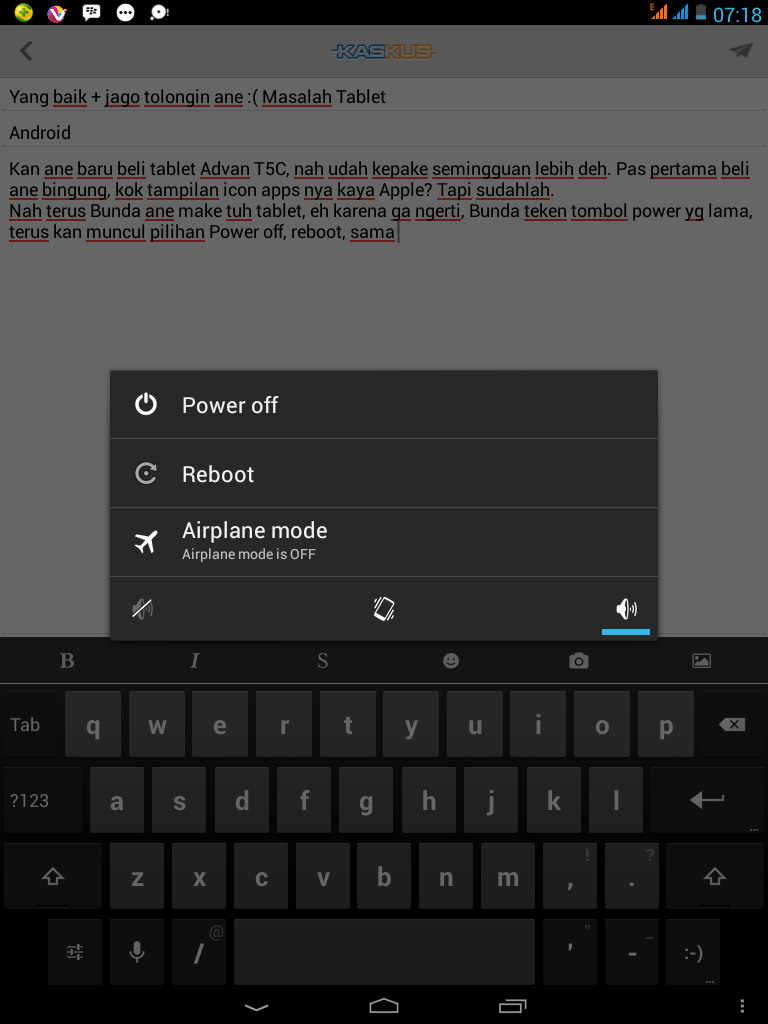 Bantuin ane dong yang jago :'( Masalah Tablet Android