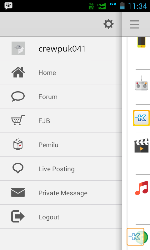 Tanya tentang efek slide menu