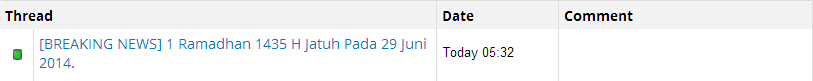 &#91;BREAKING NEWS&#93; 1 Ramadhan 1435 H Jatuh Pada 29 Juni 2014.