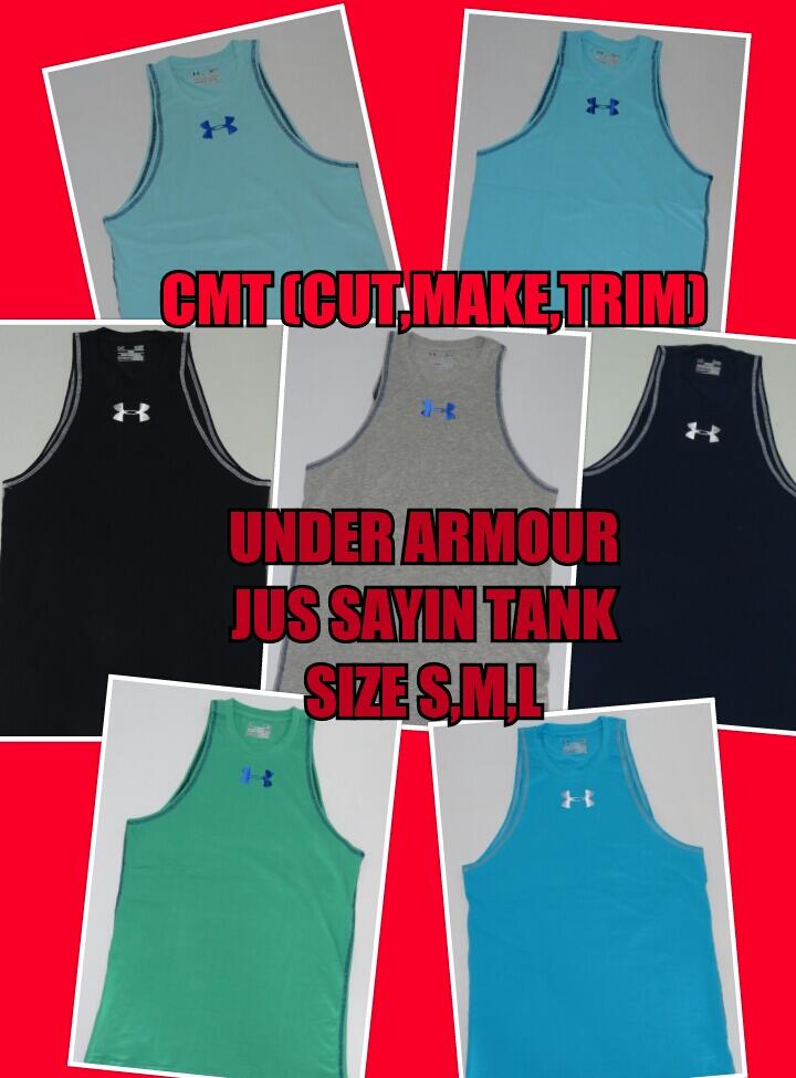 KAOS under armour tank top & lengan panjang kualitas CMT (cut,make,trim) murahhh