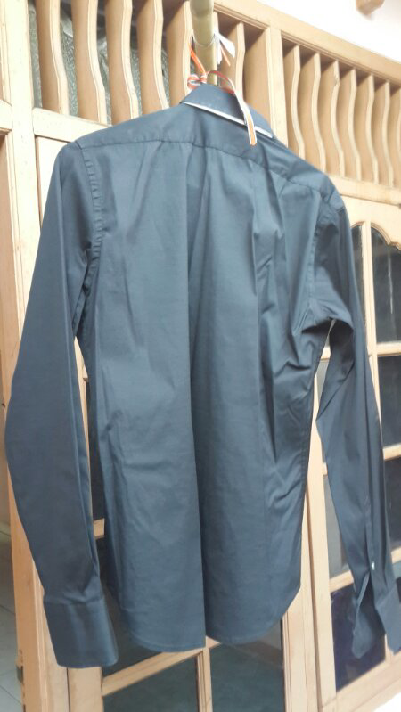 JUAL KEMEJA ZARA ORIGINAL100% - SIZE M (SLIMFIT) - 2ND - BLACK