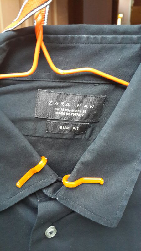 JUAL KEMEJA ZARA ORIGINAL100% - SIZE M (SLIMFIT) - 2ND - BLACK