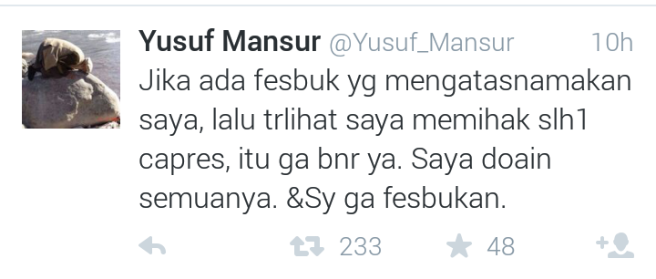 Ternyata Ustad Yusuf Mansur Netral Ga Memihak Salah Satu Capres
