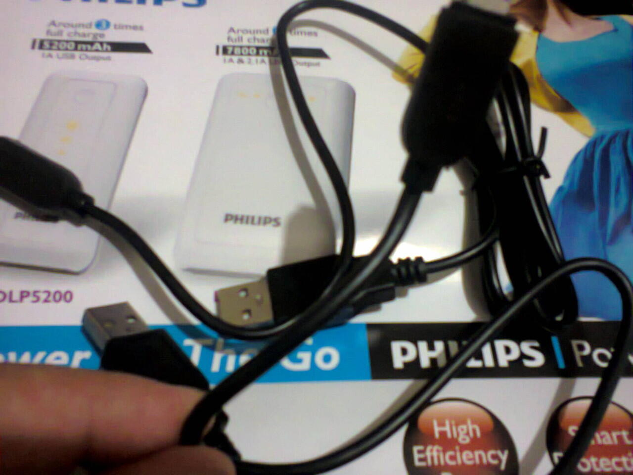 KABEL USB TO MICRO USB ORIGINAL PHILIPS PANJANG 1 METER PADUAN SERASI POWERBANK ANDA