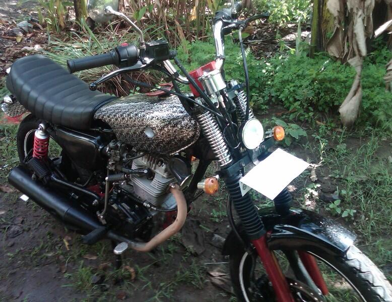 honda mega pro 2005 modif chopper jap cb brat style
