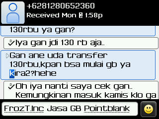 Kumpulan testimonial FrozT.Inc Jasa GB PB exp char dan K/D 