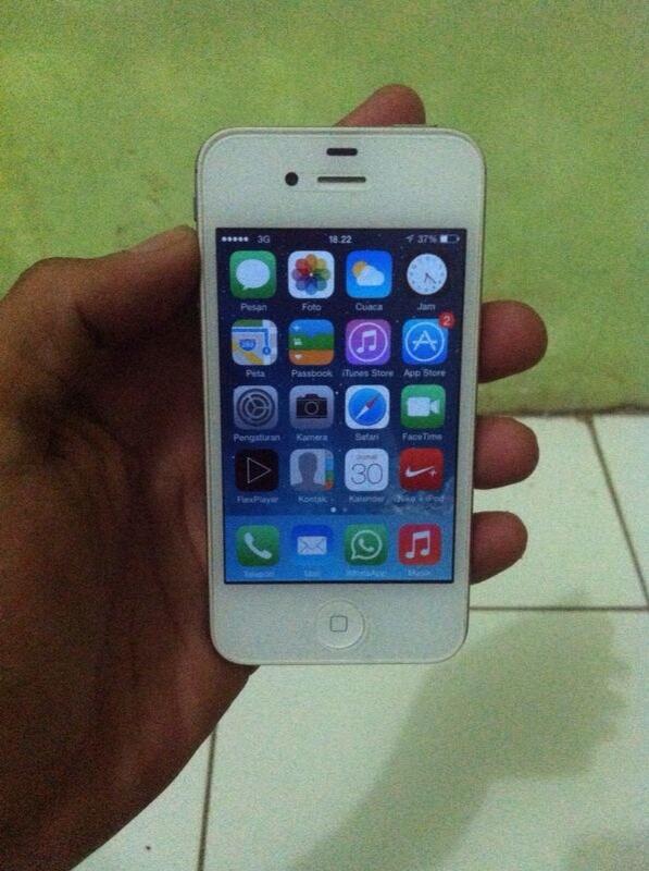 Iphone 4g cdma 16gb white mulus garansi berrindo murah 2jt pass