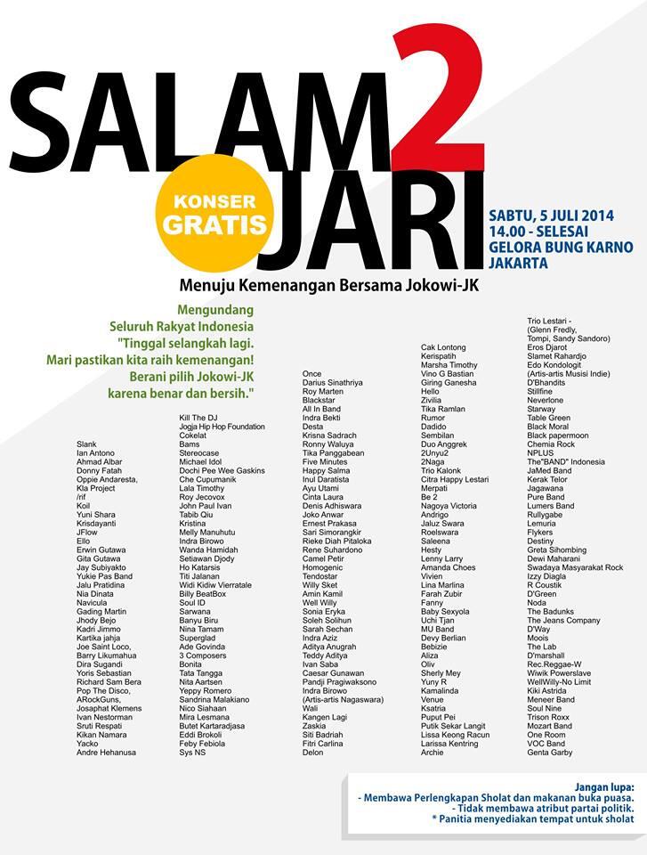 KONSER SALAM 2 JARI GBK BERSAMA RATUSAN ARTIS