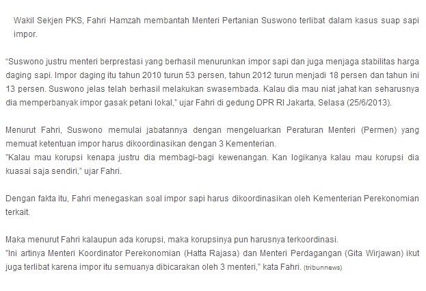 Bacot Fahri PKS : Hatta_Rajasa juga korup