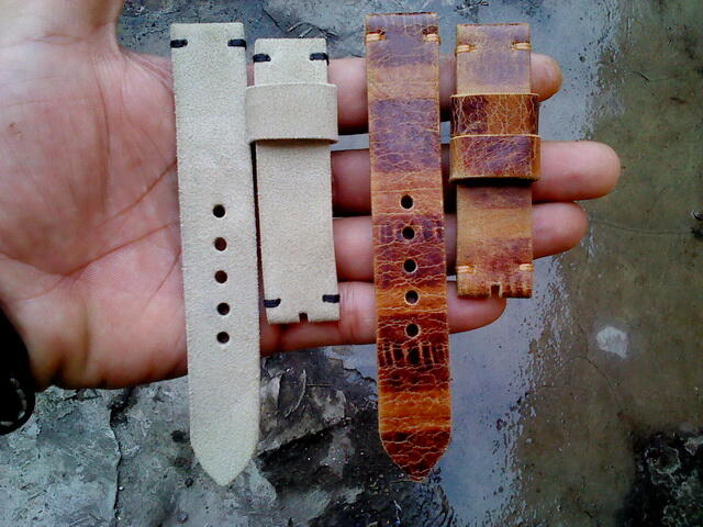 (PART 23) Leather Strap Vintage uk 18/20/22/24mm. ada 32 pieces...murahhh