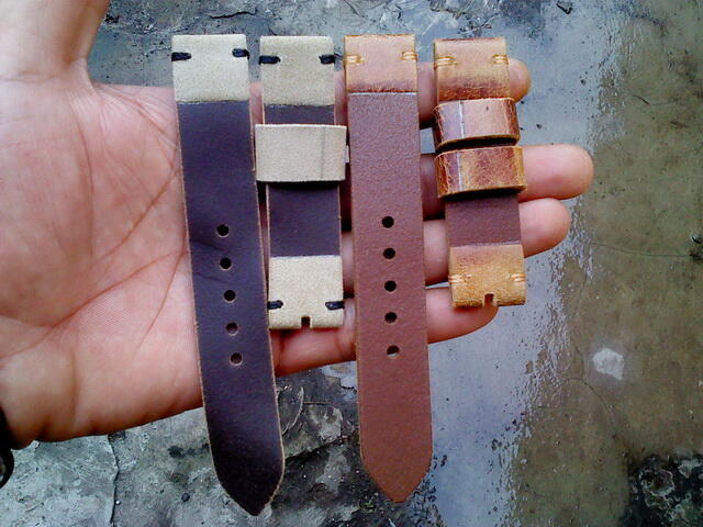 (PART 23) Leather Strap Vintage uk 18/20/22/24mm. ada 32 pieces...murahhh