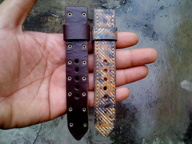 (PART 23) Leather Strap Vintage uk 18/20/22/24mm. ada 32 pieces...murahhh