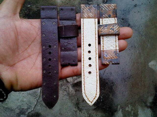 (PART 23) Leather Strap Vintage uk 18/20/22/24mm. ada 32 pieces...murahhh