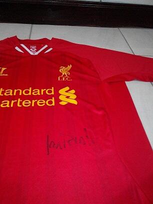 Warrior Liverpool Home Jersey 13/14 Autograph Ian Rush