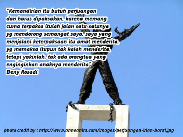 Kemandirian itu butuh perjuangan dan harus dipaksakan Bung !!