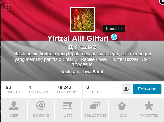 Akun twitter 76.000 Followers Have Badge !!!!