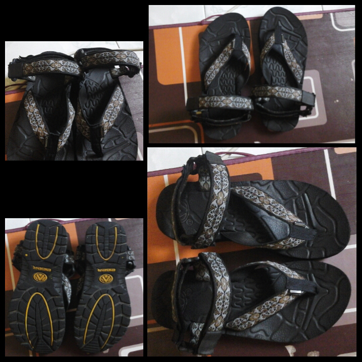 bongkar lemari, sandal, tas slempang kecil eiger, tas ransel tracker ori