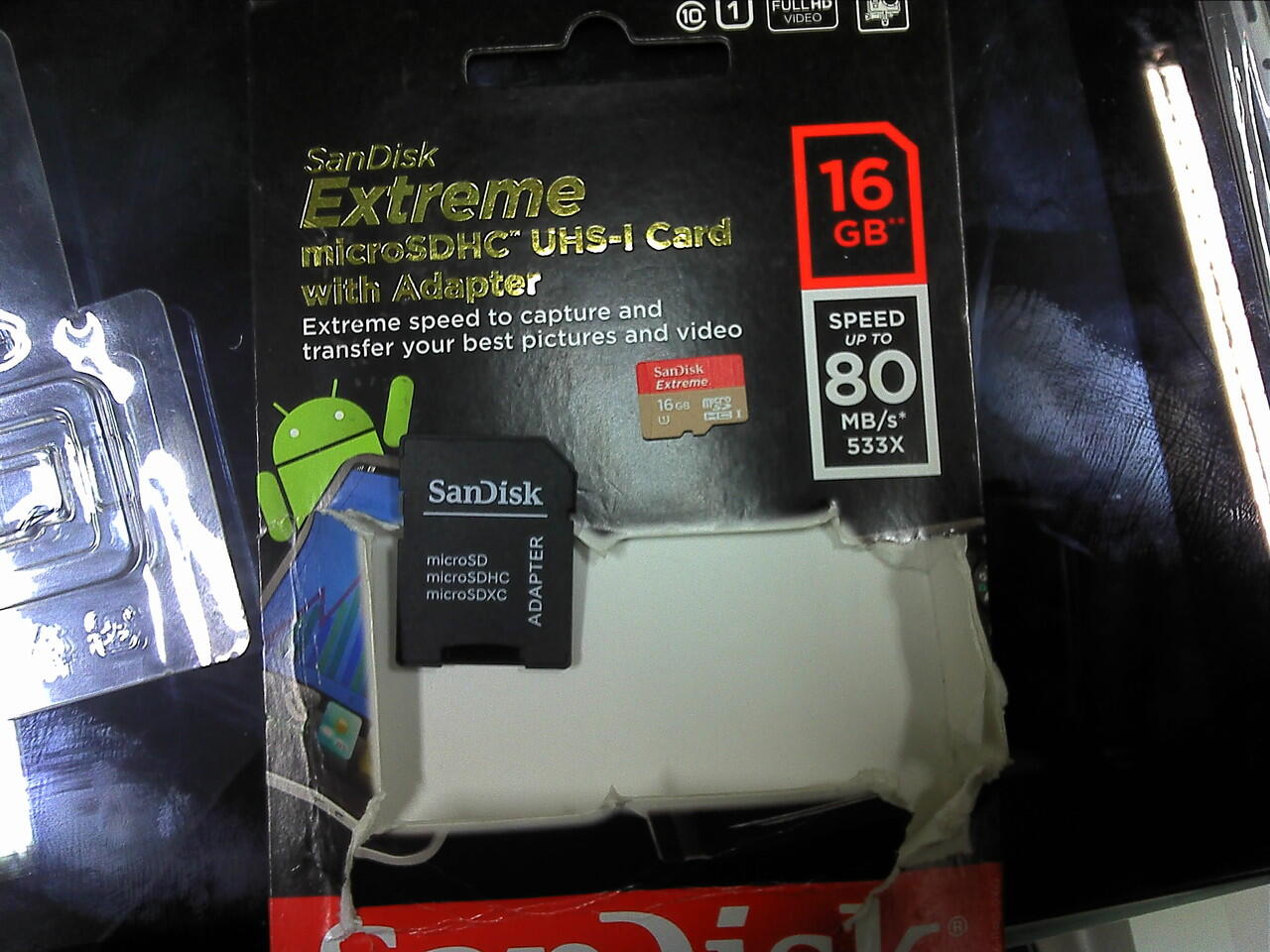 Jual Micro Sd 16GB speed up to 80 MB/S 533x Sandisk Extreme