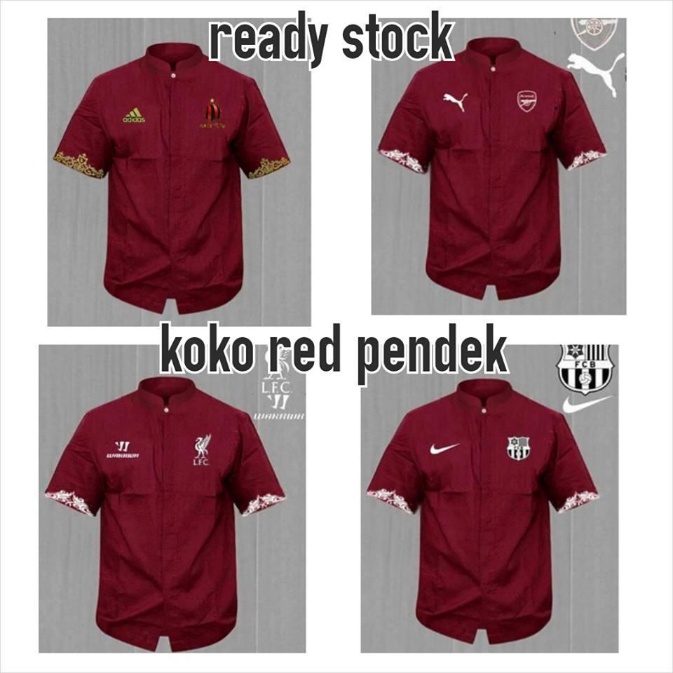 "" all about kemeja koko lengan panjang & pendek football edition ""
