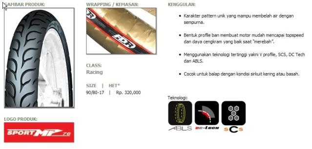 Terjual BAN RACING FDR MP 27, MP 76 & FR 75 (SLICK) uk 90 