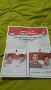 Terjawab Sudah Foto Kertas Suara Tanpa Gambar Capres No.2