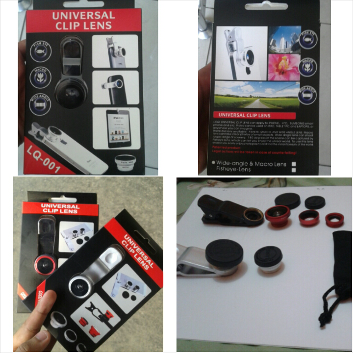 3 in 1 lens clip universal (fisheye, macro and wide) prono DISKON RAMADHAN