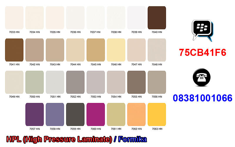 HPL | High Pressure Laminate | Honer™ HPL | Edging | PVC Edging | Formika | Lem HPL