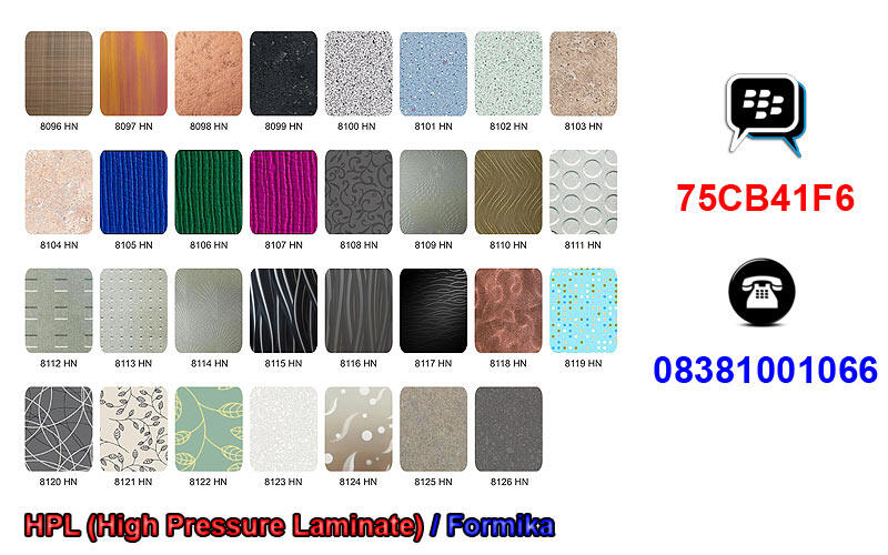 HPL | High Pressure Laminate | Honer™ HPL | Edging | PVC Edging | Formika | Lem HPL