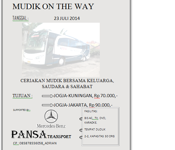 MUDIK ON THE WAY 2014