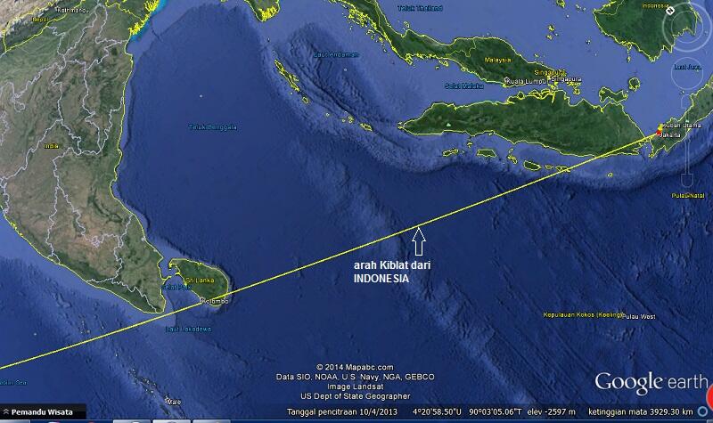 &#91;PIC&#93; Arah Kiblat dari INDONESIA itu Ternyata Tepat ke Arah Multazam-Ka'bah di Mekkah