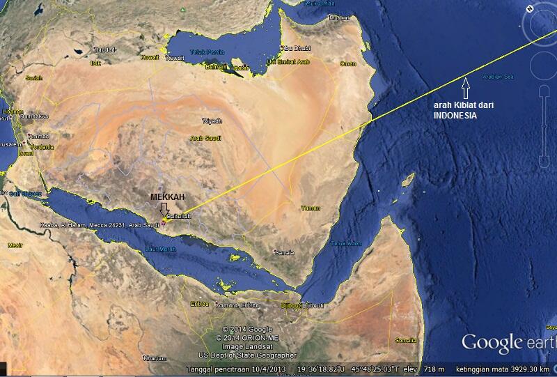 &#91;PIC&#93; Arah Kiblat dari INDONESIA itu Ternyata Tepat ke Arah Multazam-Ka'bah di Mekkah