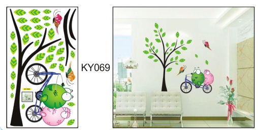 Wallsticker dinding / decor kamar / decor rumah / ukuran 60x30 / murah