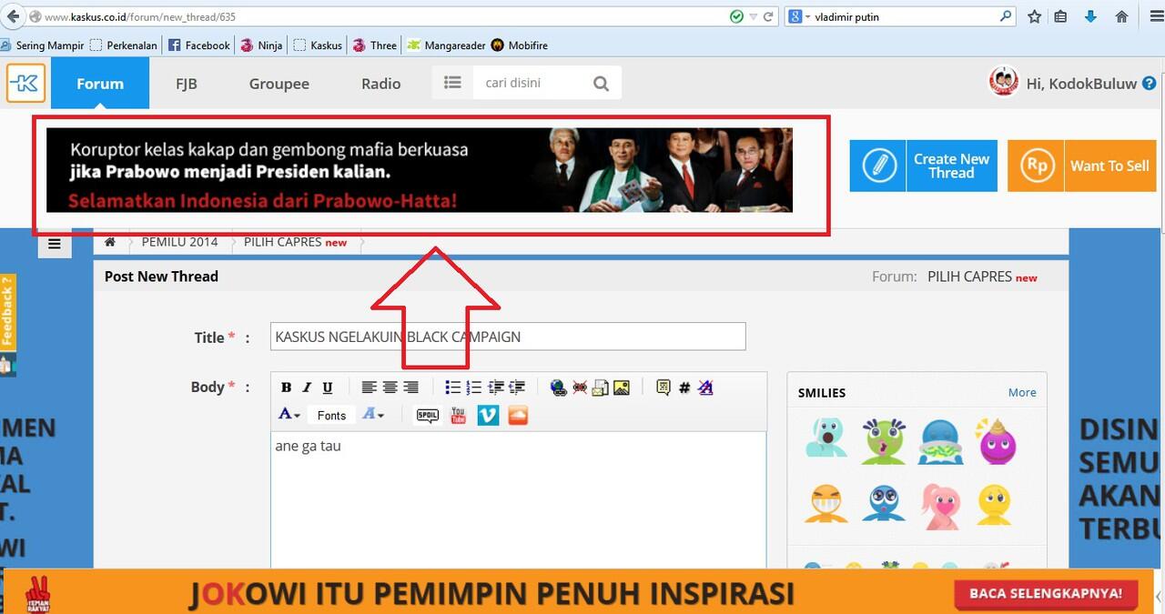 KASKUS NGELAKUIN BLACK CAMPAIGN KE PRABOWO-HATTA!!