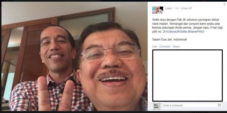 &#91;selfi dulu gan&#93; Jokowi-JK &quot;Selfie&quot; Pagi-pagi...