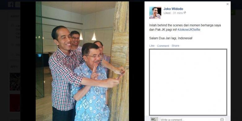 &#91;selfi dulu gan&#93; Jokowi-JK &quot;Selfie&quot; Pagi-pagi...