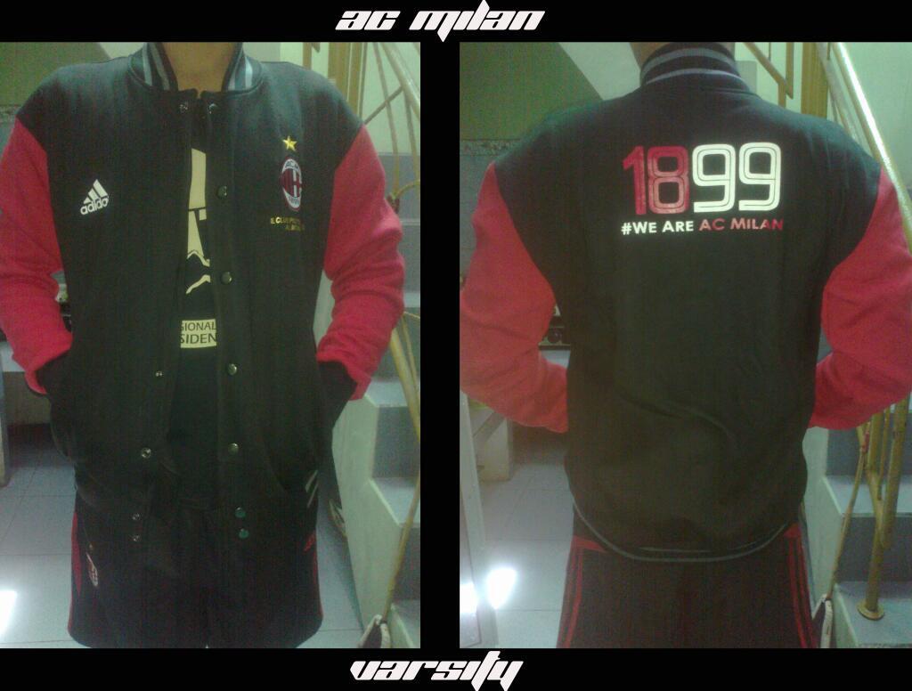 READY STOK Jaket Varsity AC MILAN