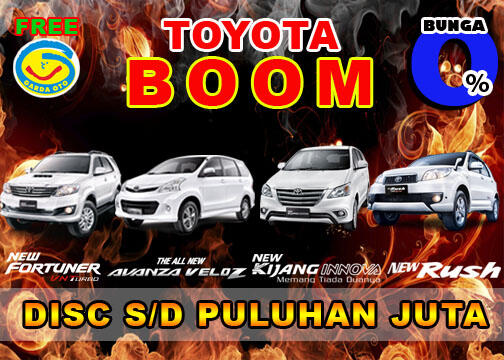 (DEALER RESMI) TOYOTA FORTUNER AVANZA INNOVA RUSH. PROMO LEBARAN BUNGA 0%