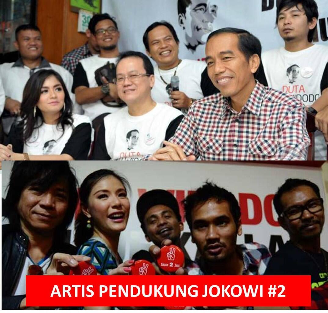 (TERGUNCANG!!!) ARTIS PENDUKUNG JOKOWI DAN PRABOWO