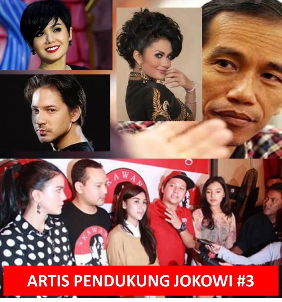 (TERGUNCANG!!!) ARTIS PENDUKUNG JOKOWI DAN PRABOWO