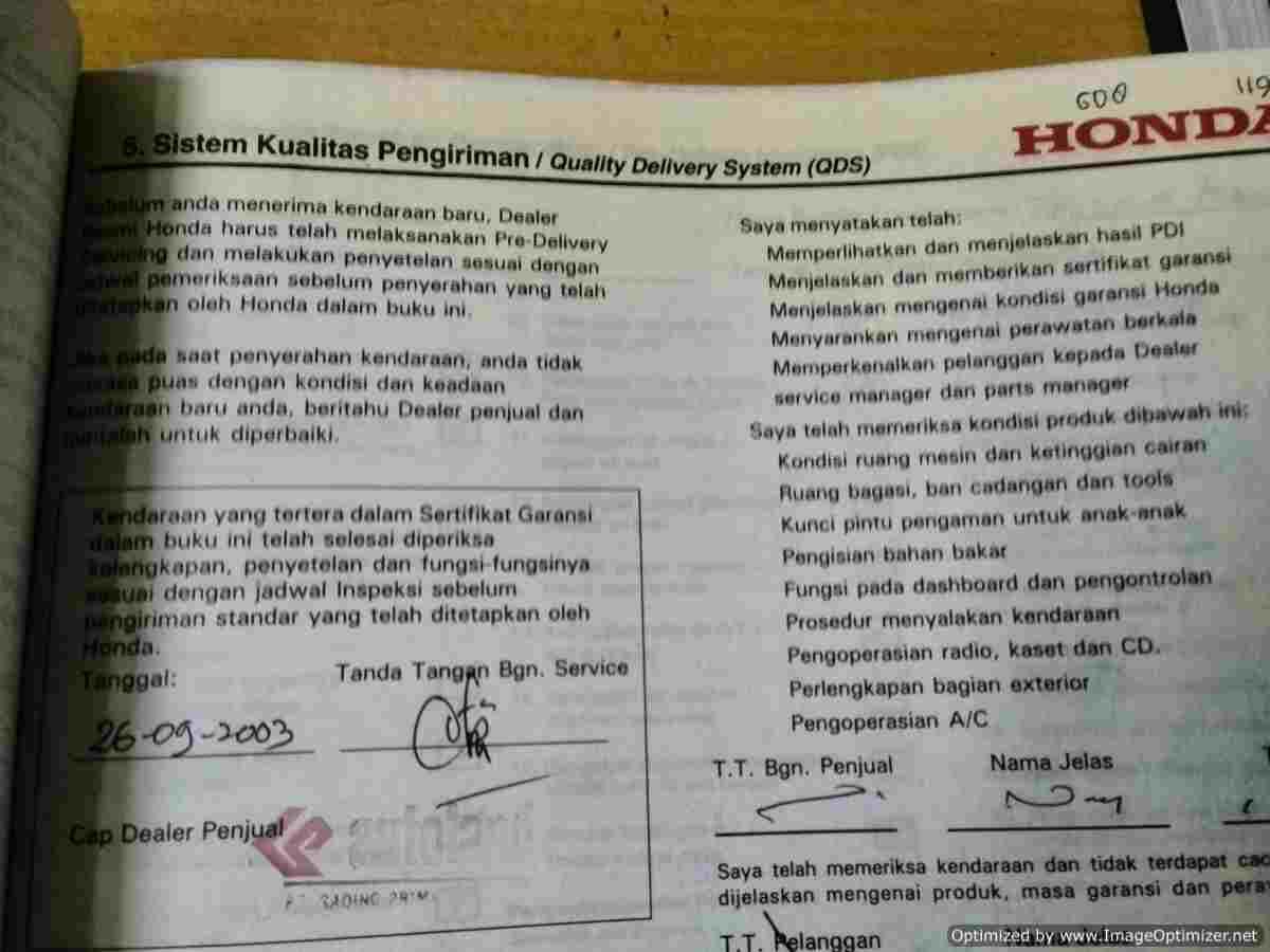 Jual City 2003 Matic Tangan pertama Tidak pernah tabrakan