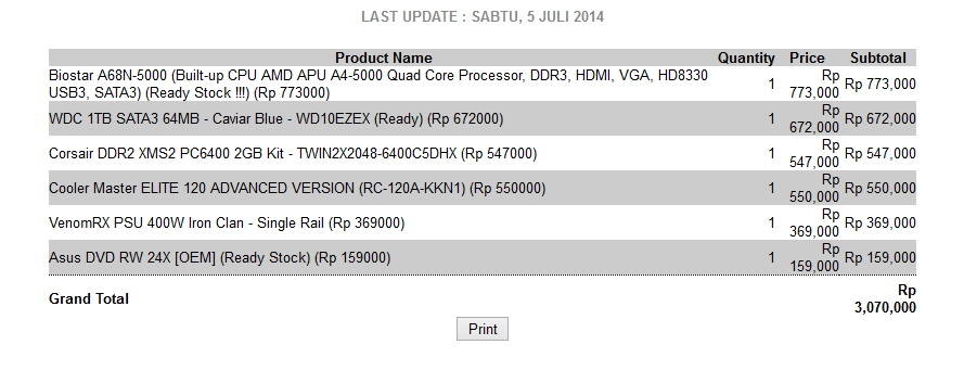^_^ WTS CPU Mini ITX AMD APU A4 QUAD CORE + USB 3 + HDMI + CASING COOLER MASTER